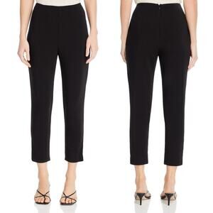 Cupcakes and Cashmere NEW Black High Waist Slim Tapered Split Hem Cropped Pants